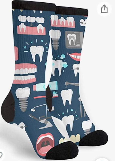 Dental blue socks