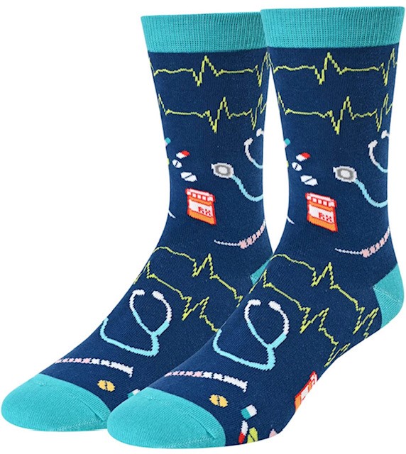 Medical blue socks